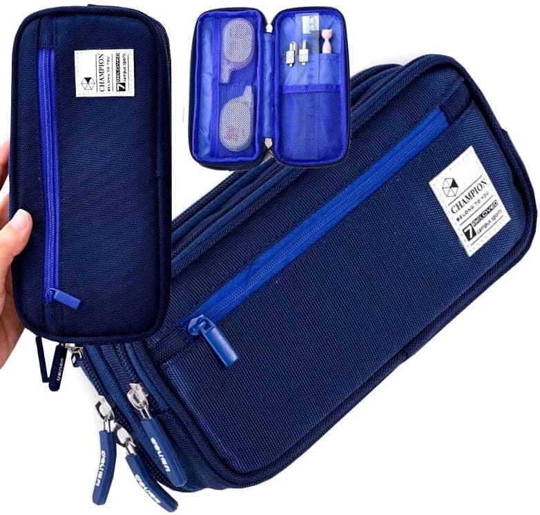 Pencil case two-chamber school sachet large school