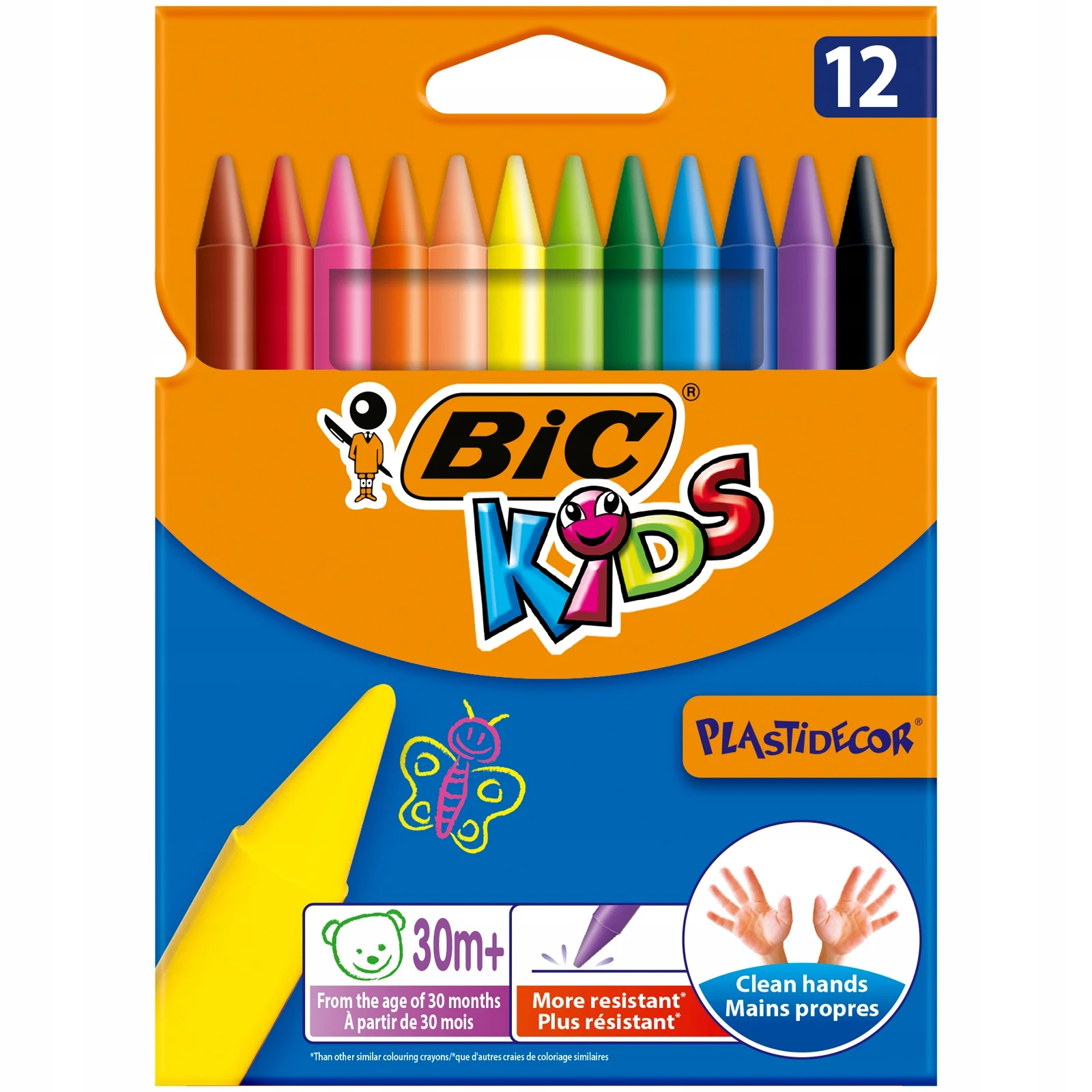 12 Color Plastidecor Candle Crayons