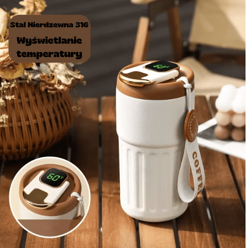 Termos 450ml z wyświetlaczem temperatury. ☕